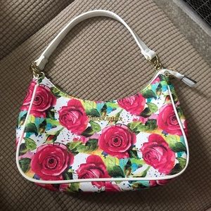 juicy couture pink floral rose mini shoulder bag